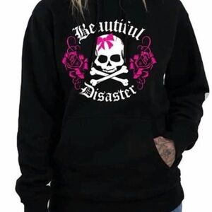 Beautiful Disaster Bella Rose Hoodie Size L